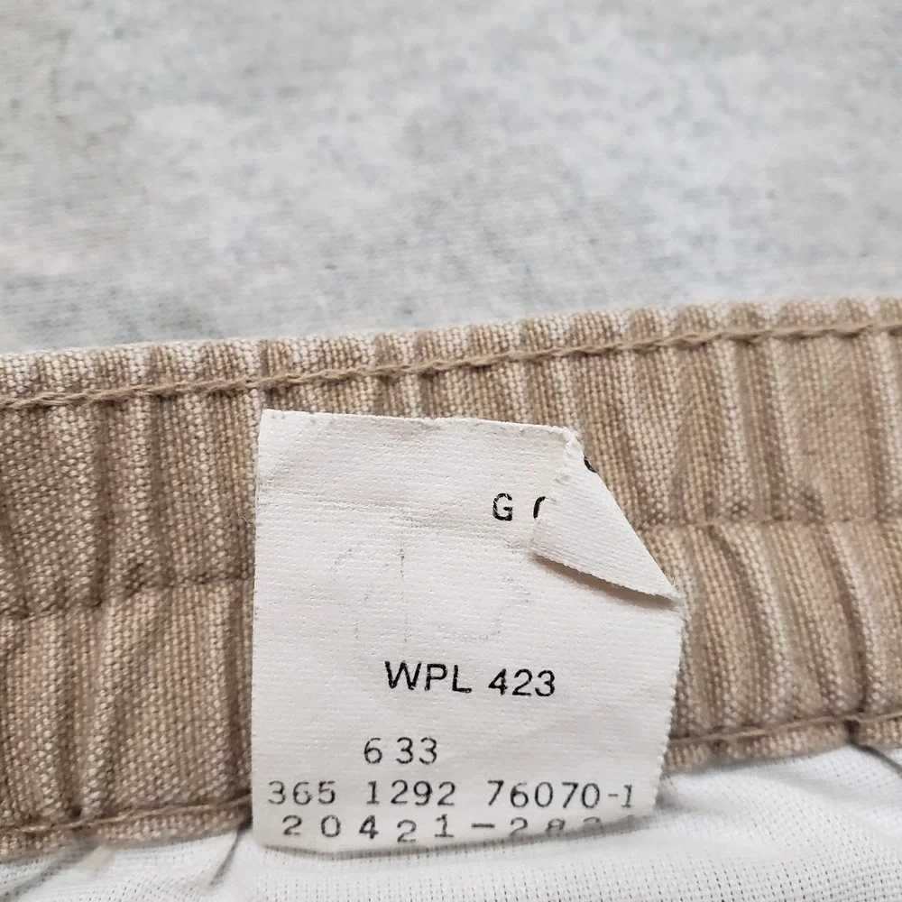 Vintage Levi's Dockers Pants 36x30‎ Tan Straight Leg Elastic Waist Pockets